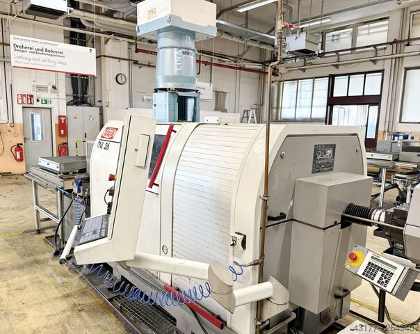 Tour automatique CNC à poupée mobile + embarreur TRAUB + EMCO - 5 Maschinen : 3 mal TNL 26 + 2 mal Turn 332 MC