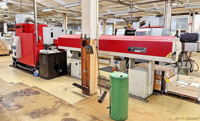 Tour automatique CNC à poupée mobile + embarreur TRAUB + EMCO - 5 Maschinen : 3 mal TNL 26 + 2 mal Turn 332 MC