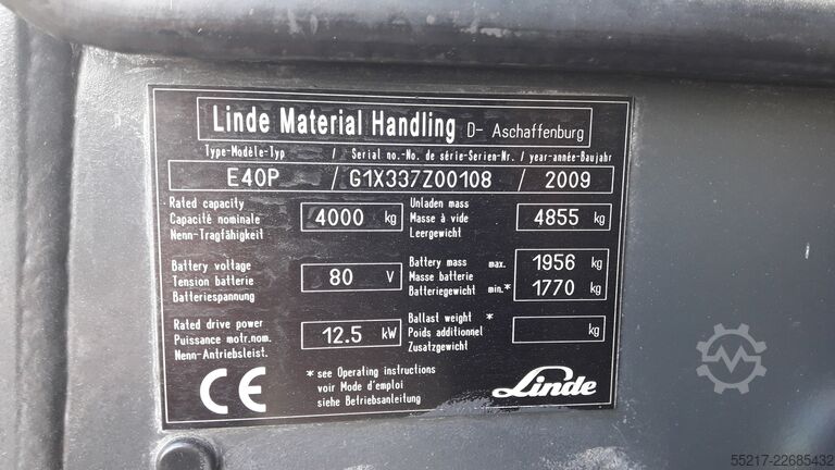 Vysokozdvižný vozík Linde E 40 P