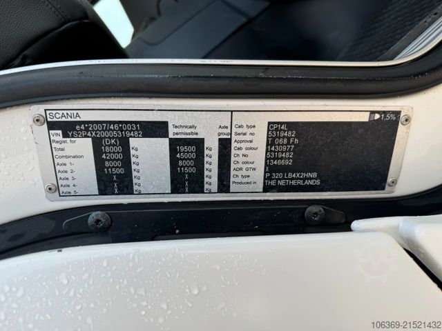 Цистерна камион за вакуум SCANIA P320 4x2 Hvidtved Larsen 7000 L Kombi