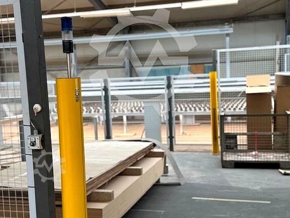 Mesin gergaji panel + sistem penyimpanan panel Holzma HPP 380/43/43/R + Bargstedt TLF210/10/05