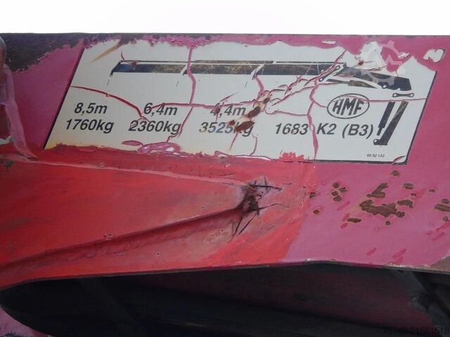 Tippbil med kran DAF CF 85.380 + MANUAL + HMF 1680 + HYVA + 6X2