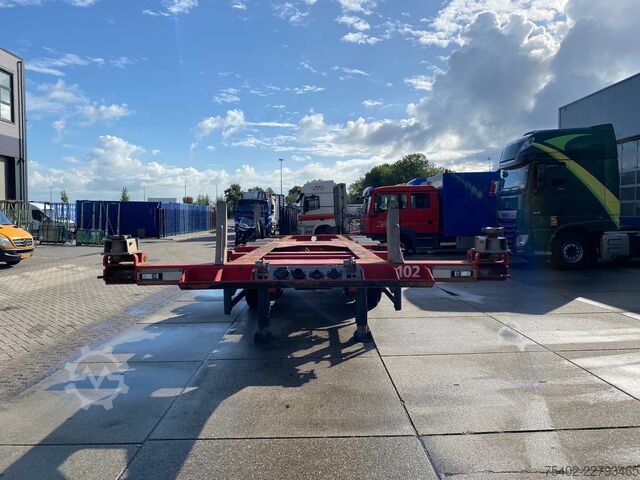 Container transport A&D LPRS24 / 2x Extendable / 1x Lift Axle / Disc Br...