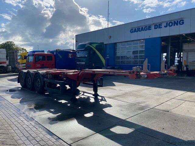 Container transport A&D LPRS24 / 2x Extendable / 1x Lift Axle / Disc Br...