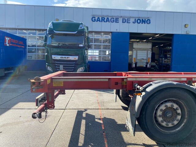 Container transport A&D LPRS24 / 2x Extendable / 1x Lift Axle / Disc Br...