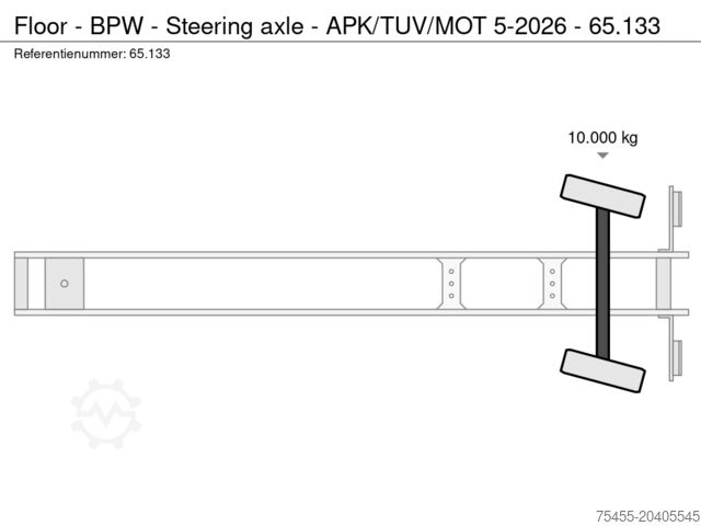 Valiză Floor - BPW - Steering axle - APK/TUV/MOT 5-2026 - 65...