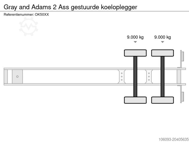 Kühl-/Tiefkühltransport Gray and Adams 2 Ass gestuurde koeloplegger