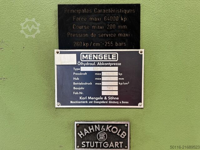 Hydraulic press MENGELE E64-1250
