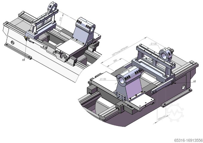 CNC-Drehmaschine mit SINUMERIK 828 ZMM MEXPOL TUB 660/760/860 CNC SINUMERIK S828