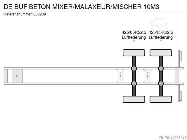  DE BUF BETON MIXER/MALAXEUR/MISCHER 10M3