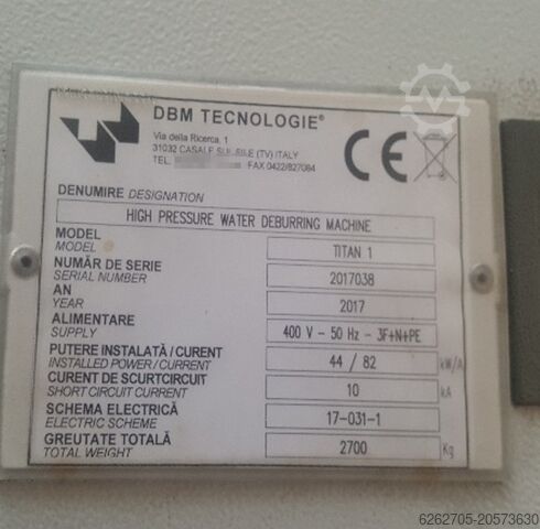 šlifavimo/paviršiaus apdirbimo staklės DBM TECNOLOGIE TITAN 1