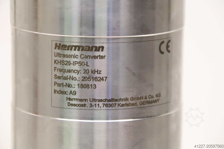 超音波溶接トランスデューサー 超音波振動ユニット Herrmann KHS20-IP50-L  400