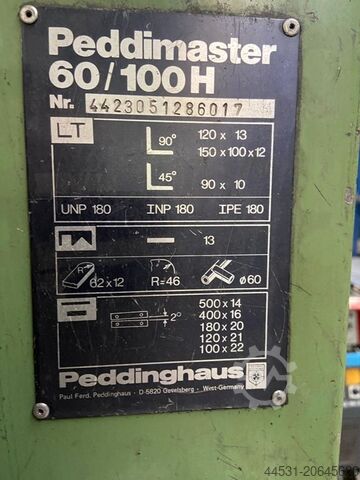 Profilstahlschere Peddinghaus Peddimaster 60/ 100 H