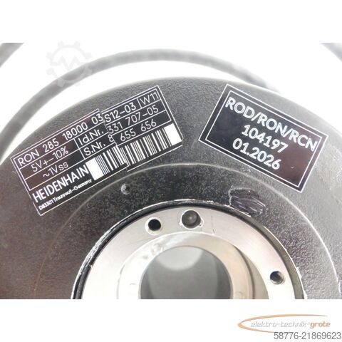 Componente Heidenhain 285 18000 03 / W11 . 331707-05 SN: 8655656 6 Mon. Gewährl.