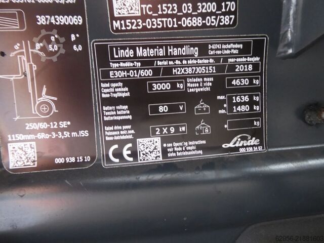 电动四轮叉车 Linde E30/600