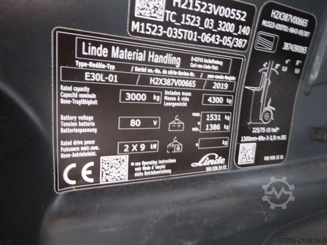 Xe nâng điện 4 bánh Linde E30L-01