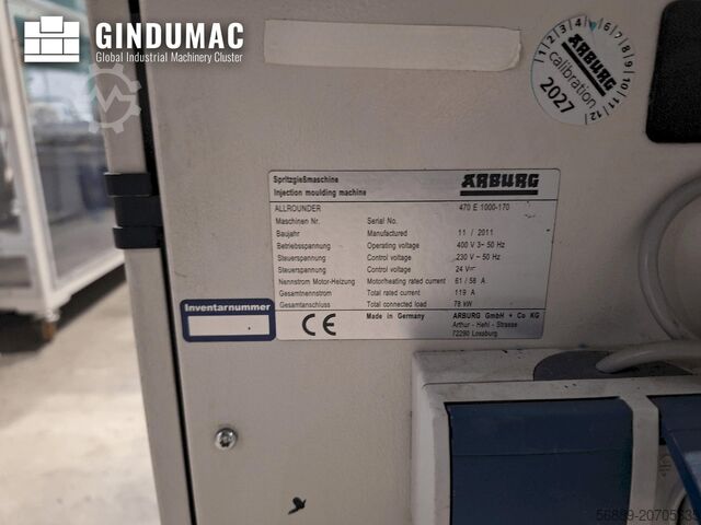 Električni stroj za injekcijsko prešanje Arburg 470 E 1000-700