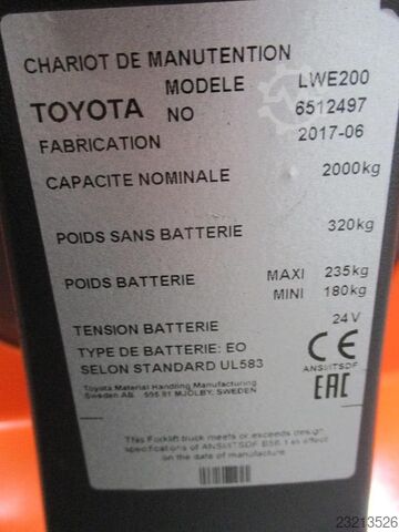 2017 TOYOTA LWE 200 - 994 TOYOTA LWE 200