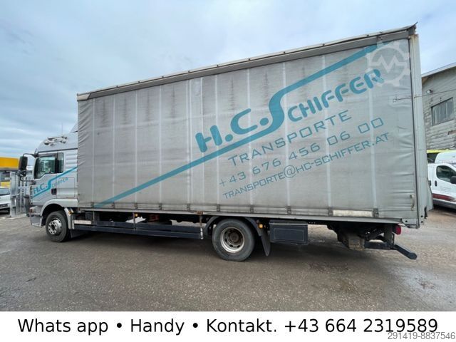 Flatbed truck with tarp MAN TGM 12.240 4x2 BL Euro 4 Pritsche Plane Bj 2008