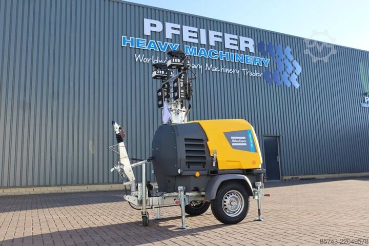 Svetlobni stolp Atlas Copco Hilight H6+ Valid inspection, Max Boom Height 8m,