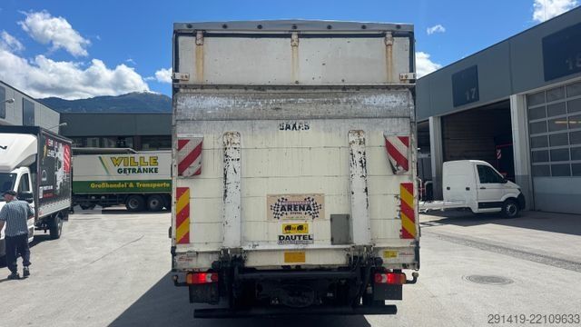 Camión plataforma con toldo DAF LF45.220 4x2 Euro 4 Pritsche Plane Bj 2008