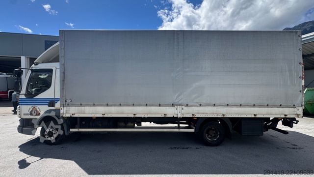 Camión plataforma con toldo DAF LF45.220 4x2 Euro 4 Pritsche Plane Bj 2008