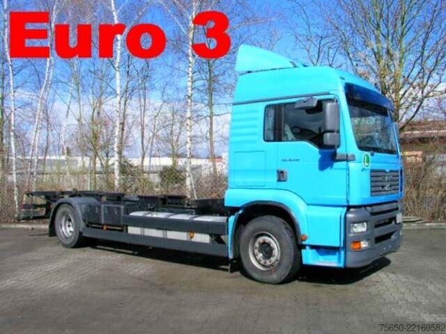 Camión con caja móvil MAN TGA 02  18.410 TGA2 Achs BDF- LKW