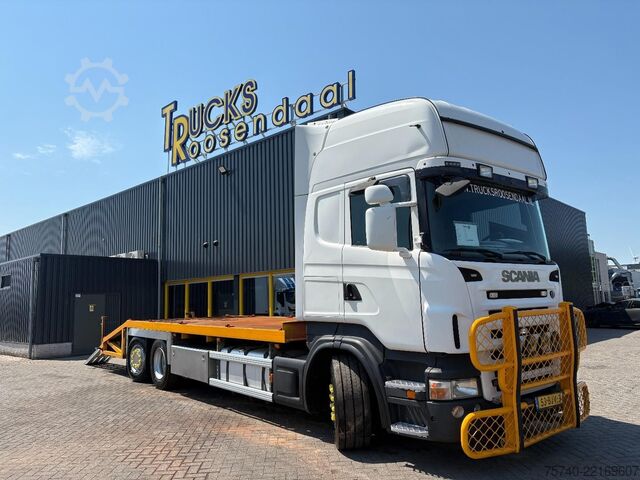 車両運搬バン Scania R 480 6X2 + 3 PEDALS + STUURAS + EURO 5 + ALU O...