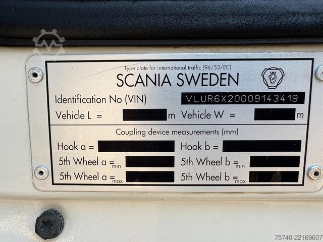 車両運搬バン Scania R 480 6X2 + 3 PEDALS + STUURAS + EURO 5 + ALU O...