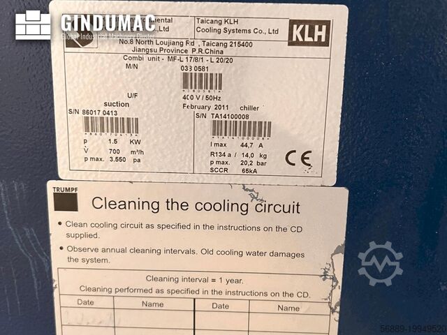 CO2レーザー切断機 TRUMPF TruLaser 1030