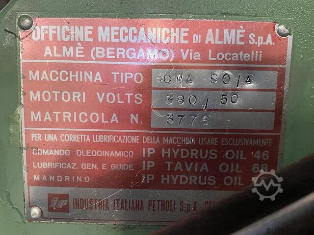 Torno para madeira OMA 90/A automático com alimentador, comprimento máximo da peça 900 mm OMA OMA 90/A