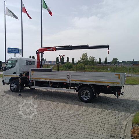 фургон з автокраном на шасі вантажівки Fuso Canter 9C18 Fassi M40 Pritsche 4,5 m