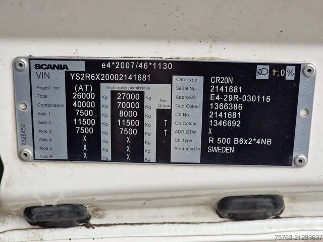 Tipper Scania R500 NGS 6x2*4 - Food tipper 4 compartments - L...