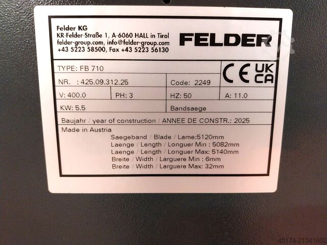 منشار شريطي FELDER FB 710