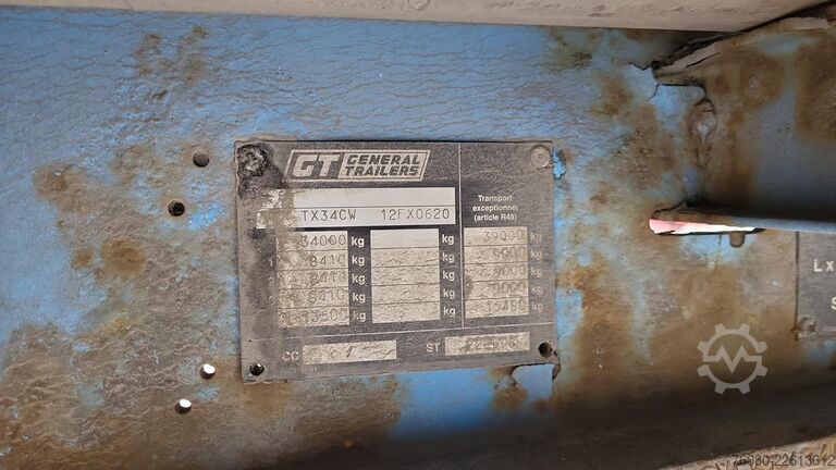 Lonas correderas GENERAL TRAILERS TF34CZ1LL1NA (DISK BRAKES /  DISQUE / SMB axles)