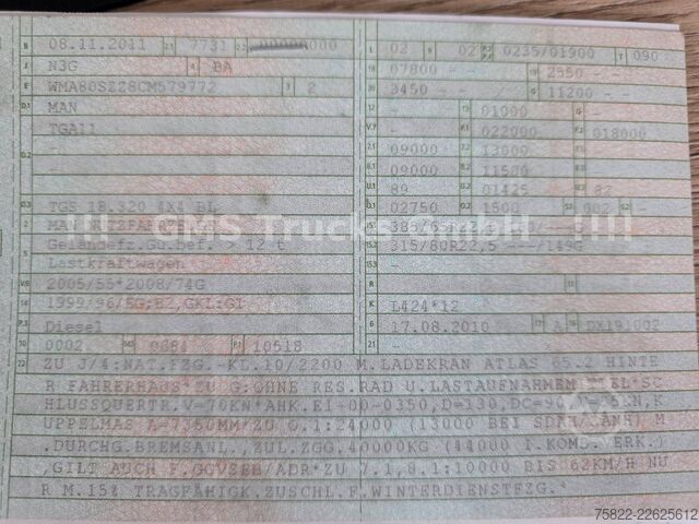 آخر MAN TGS 18.320 / 4X4 ALLRAD / Meiller / Kran FUNK