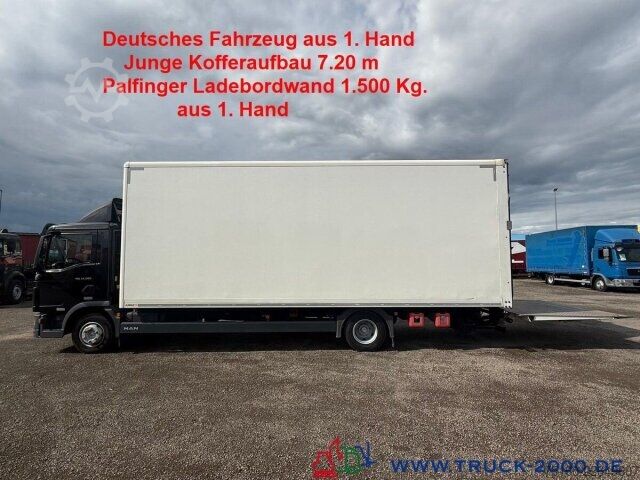 Samochód ciężarowy typu furgon MAN TGL 12.250 Koffer 7.20m Ladebordwand1.5t. 1.Hand