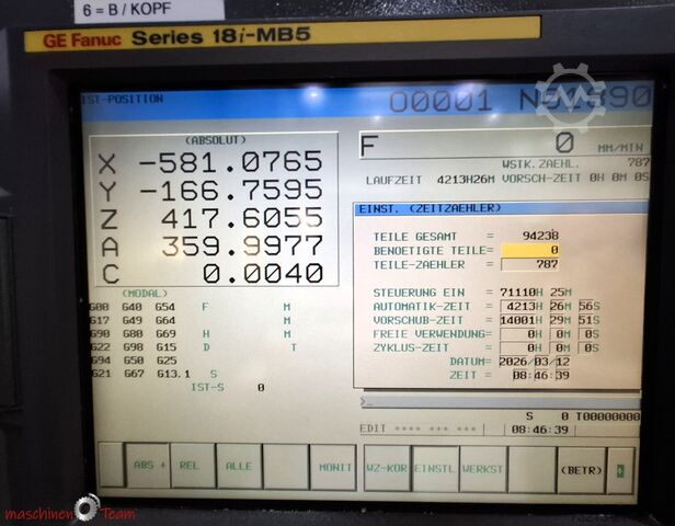 5 Achsen Universal Bearbeitungszentrum CHIRON MILL 2000