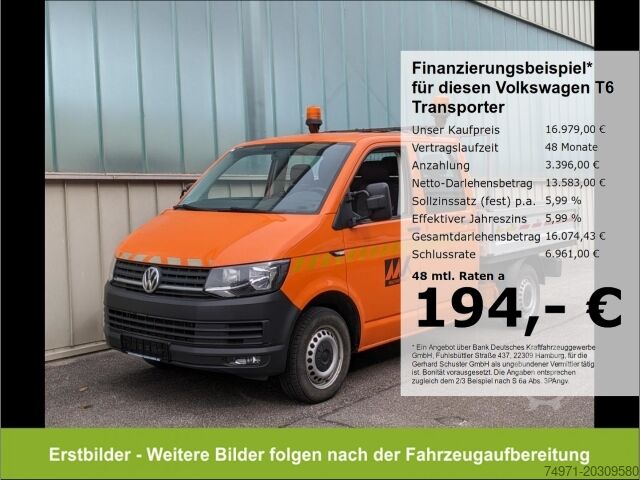 Düz kasa kamyon VW T6 Transporter Pritsche DoKa LR*StndHzg AHK 6Sit