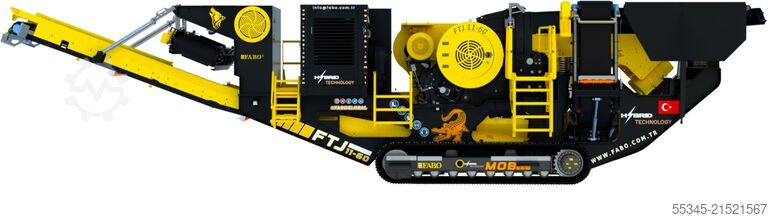 Brechanlage FABO Jaw Crusher hard stone crushing machine 100-250 t/h