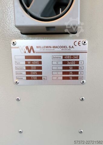 Vertical CNC Machining Center Willemin-Macodel W 408S