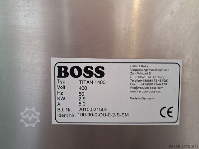 Verpackungsmaschine mit Verschweißung Boss Titan 1400 Vakuumverpackungsanlage