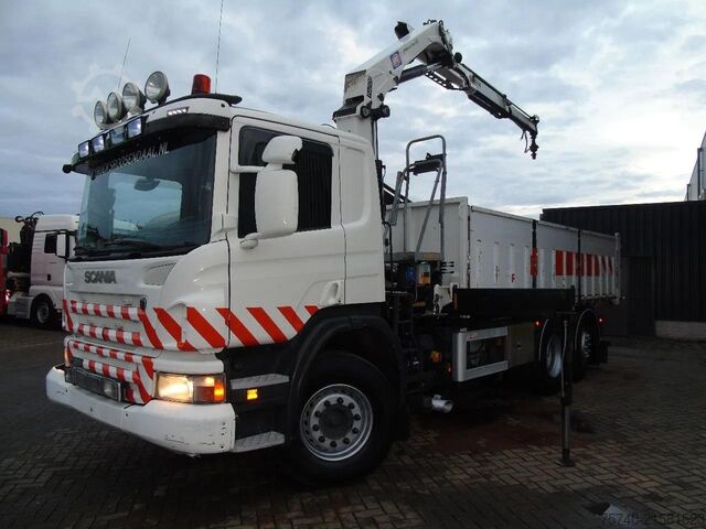 Kranbil Scania P360 6X2 + HMF 1420 K2 + REMOTE + TIPPER + EURO 5