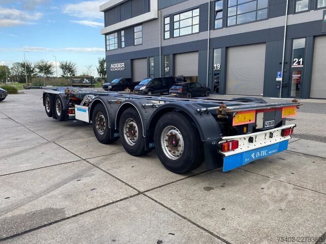 Transport af containere D-TEC CT-521-S / CombiTrailer S-Line / 5 axles / SAF ...
