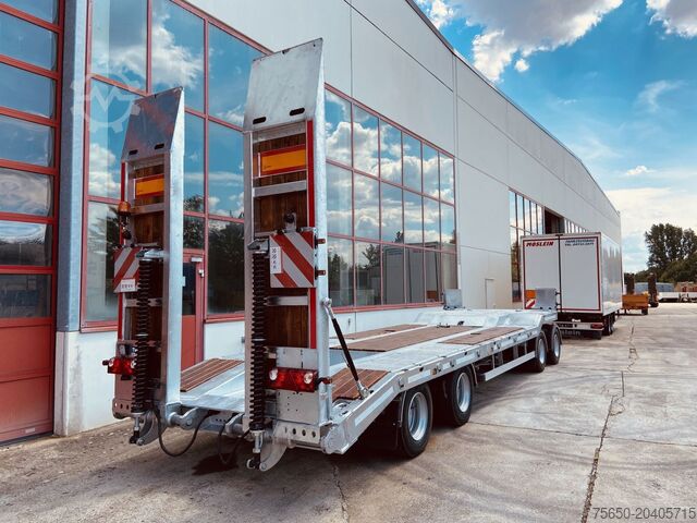 Low loader trailer Möslein T 4 VB F 4 Achs Tieflader- Anhänger, Neufahrzeug