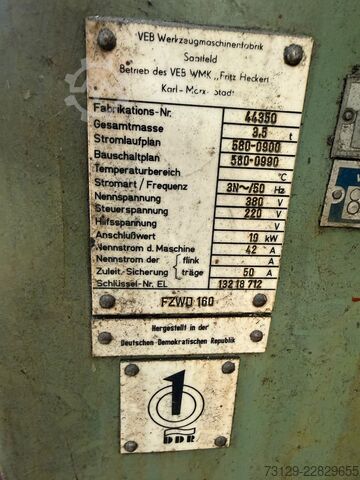 Macchina per spianatura e centratura WMW FZWD 160