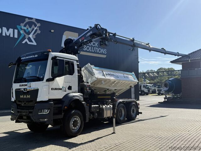 Ribaltabile con gru MAN TGS 28.440 TGS 28.440 6x4-4  3-Seiten-Kipper Hi...