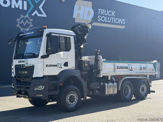 Ribaltabile con gru MAN TGS 28.440 TGS 28.440 6x4-4  3-Seiten-Kipper Hi...