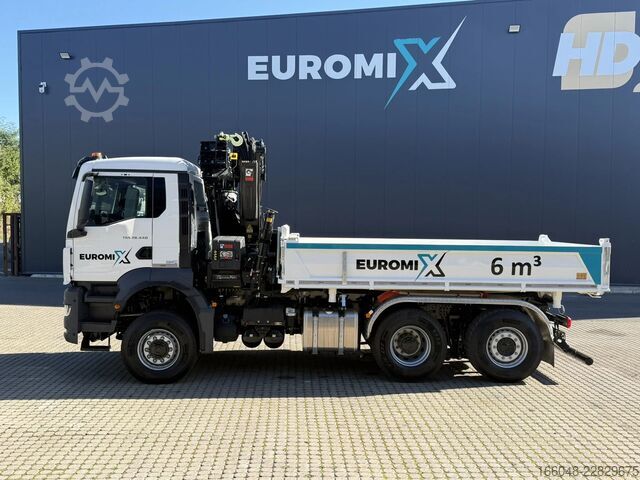 Ribaltabile con gru MAN TGS 28.440 TGS 28.440 6x4-4  3-Seiten-Kipper Hi...