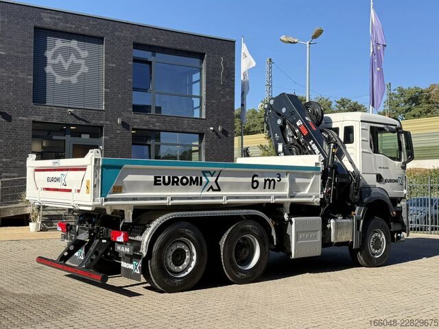 Ribaltabile con gru MAN TGS 28.440 TGS 28.440 6x4-4  3-Seiten-Kipper Hi...